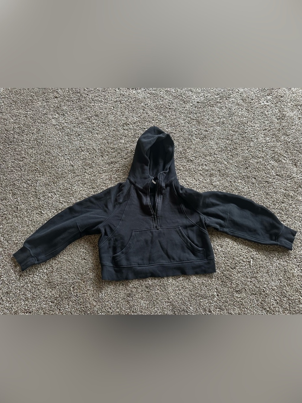 lululemon athletica Black Hooded Pullover Jacket